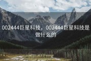 002444巨星科技，002444巨星科技是做什么的