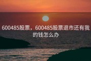 600485股票，600485股票退市还有我的钱怎么办