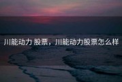 川能动力 股票，川能动力股票怎么样
