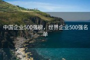 中国企业500强榜，世界企业500强名单