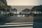 601238广汽集团，601238广汽集团为啥不涨