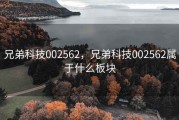 兄弟科技002562，兄弟科技002562属于什么板块