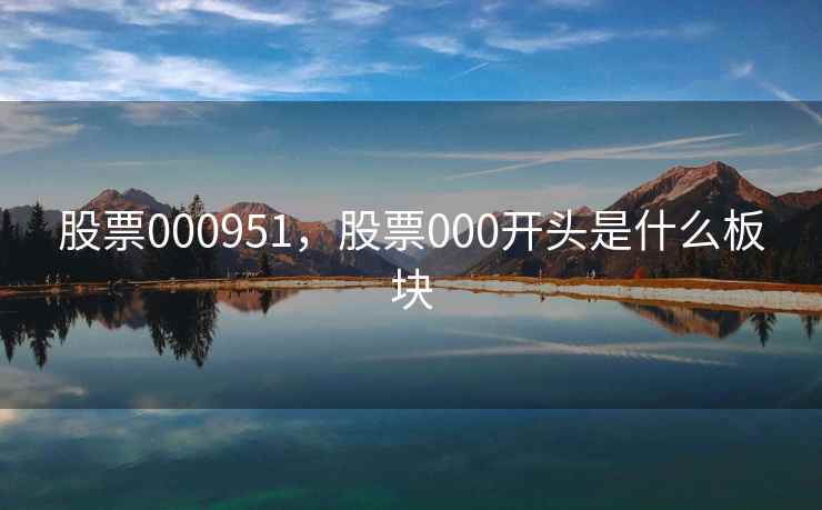 股票000951，股票000开头是什么板块