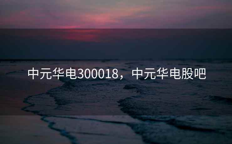 中元华电300018，中元华电股吧