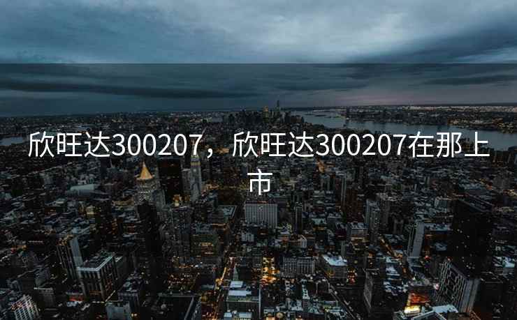 欣旺达300207，欣旺达300207在那上市