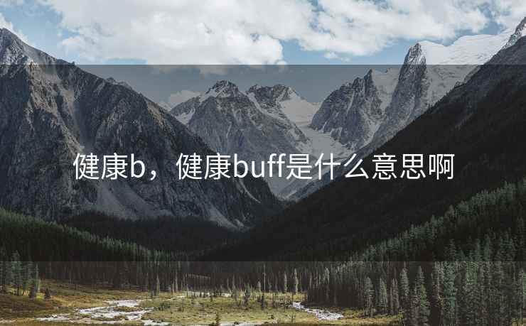 健康b，健康buff是什么意思啊