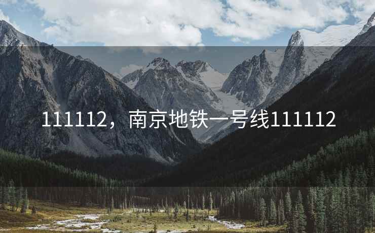 111112，南京地铁一号线111112