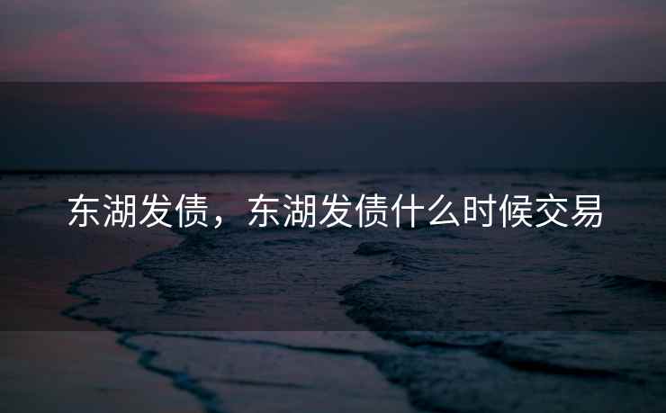 东湖发债,东湖发债什么时候交易 东湖发债,东湖发债什么时候交易