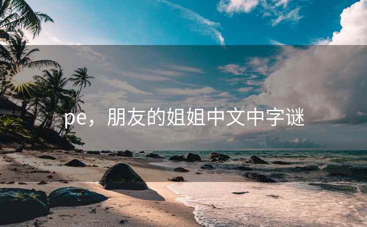 pe，朋友的姐姐中文中字谜